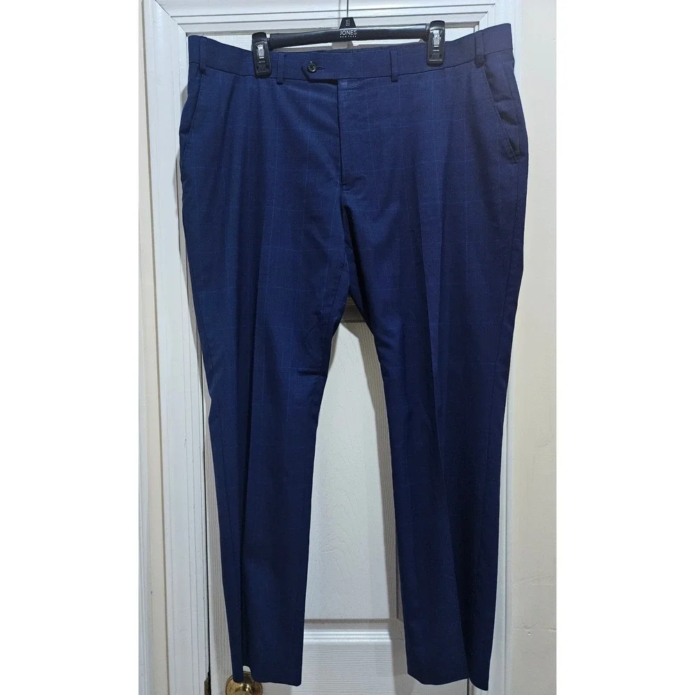Lauren Ralph Lauren Blue Plaid Dress Pants Modern Fit Menswear - Picture 2 of 10